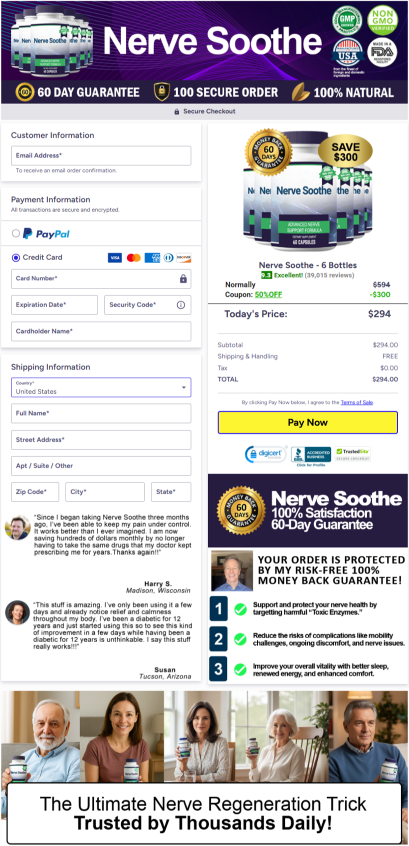 Nerve Soothe Official Website Secure Order Page